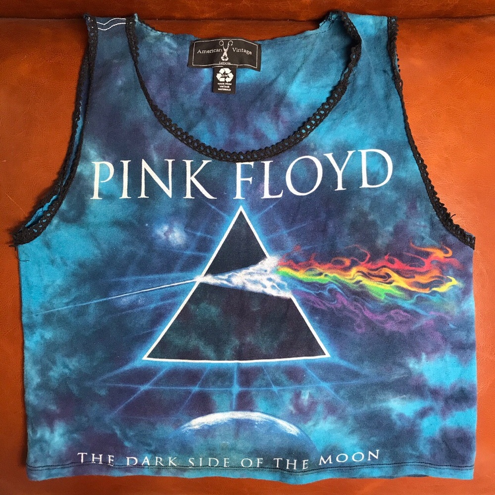 Pink Floyd vintage blue tie dye tank top ⚡️💎
